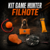 KIT GAME HUNTER FILHOTE (Travesseiro Filhote, Bite Disc P Soft, Bola de Tecido M Soft, Bola de Borracha 6 cm) Salcicha 25 x 6 cm
